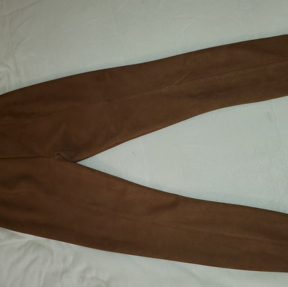 Brown Micro Suede T Tahari Pants Medium - Picture 4 of 4